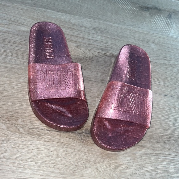 pink glitter jelly slides - Picture 1 of 6